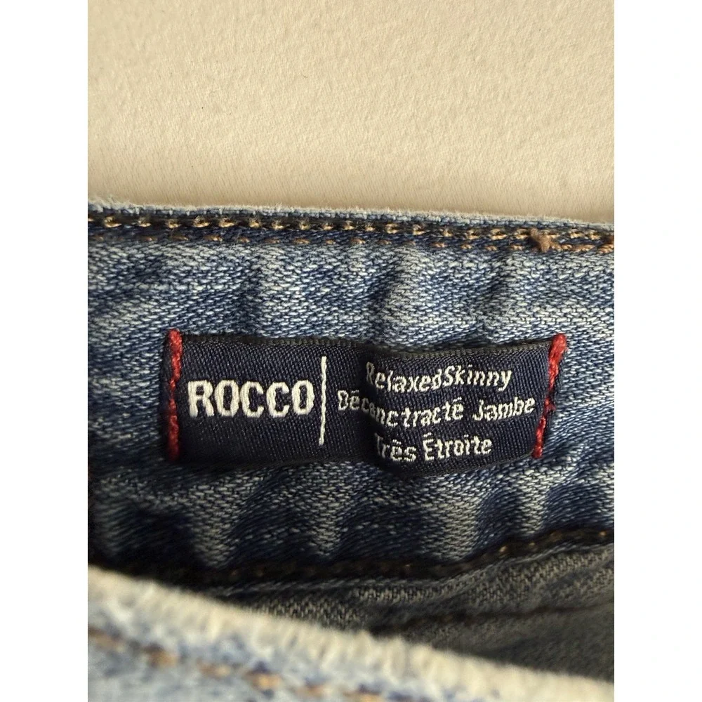 Distressed Street Artist TRUE RELIGION ROCCO Patchwork Relaxed SKINNY Jeans Sz30